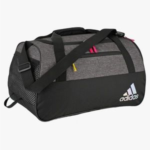 adidas Women's Squad Duffel Bag, Black/Shock Pink/Shock Slime, One Size